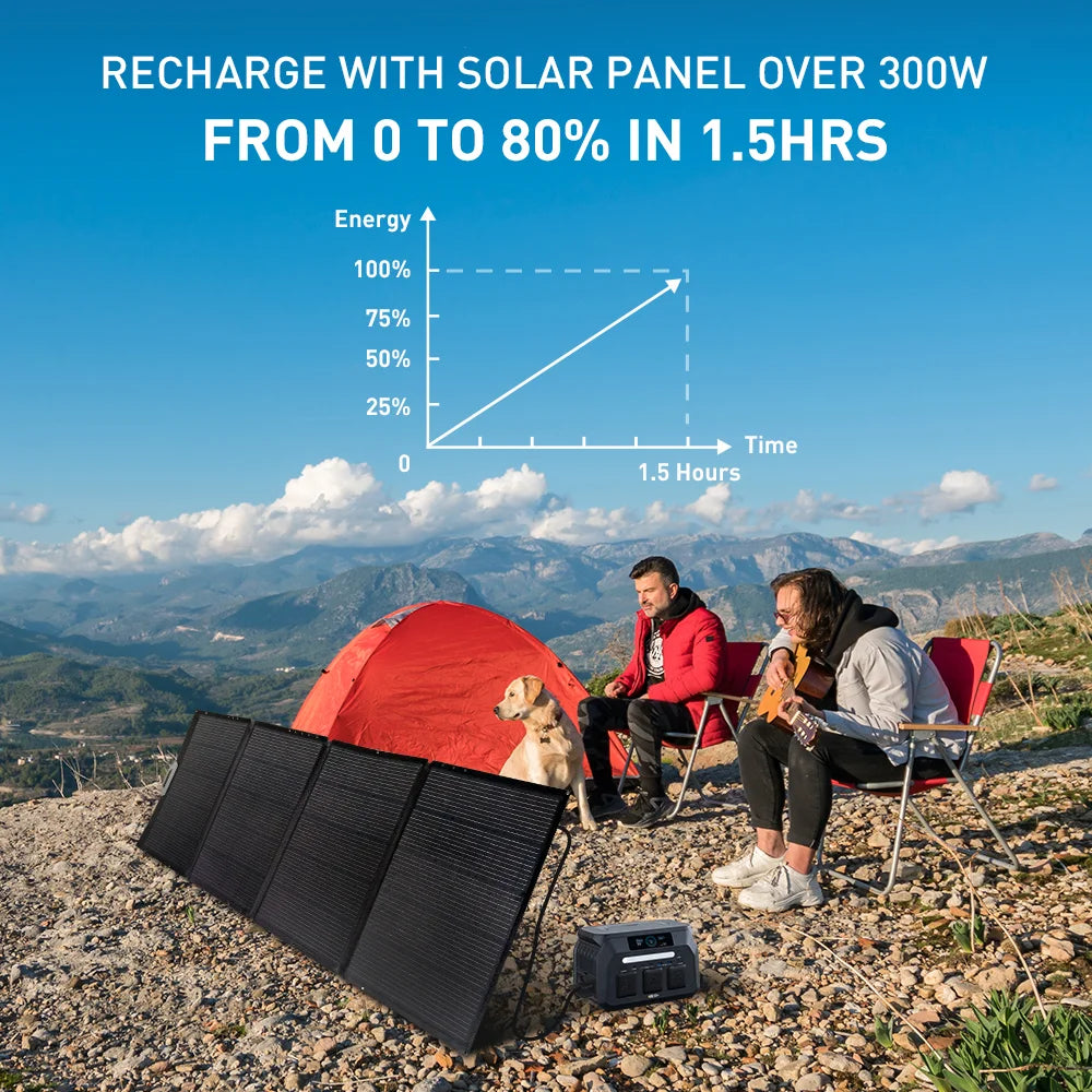 IEE P800 SOLAR GENERATOR PORTABLE POWER STATION FOR CAMPING HIKING