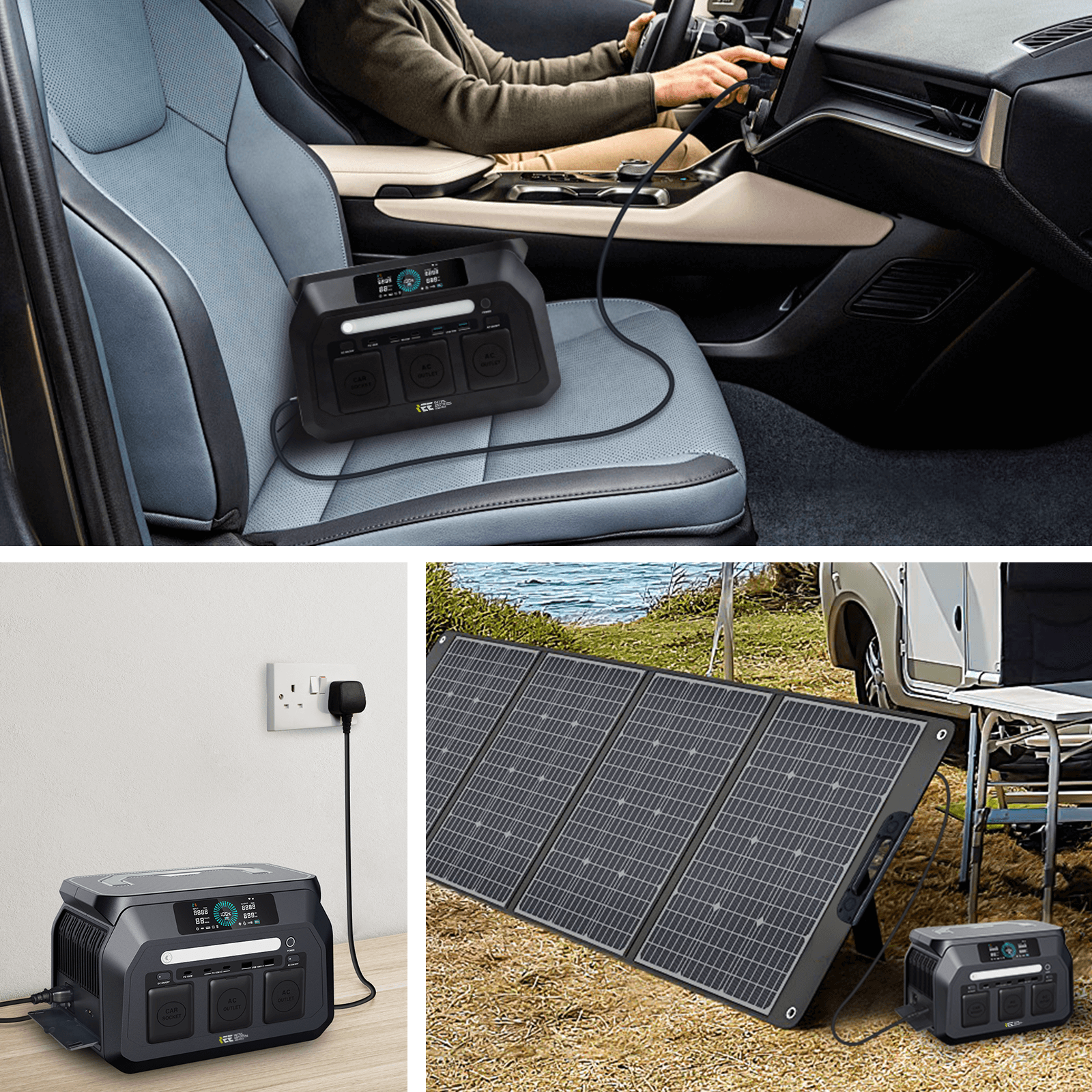 IEETek Portable Power Station P800 512Wh LiFePO4 (LFP) Battery, 800W AC/100W USB-C Output, Solar Generator(Solar Panel Optional) for Home Backup Power, Camping & RVs